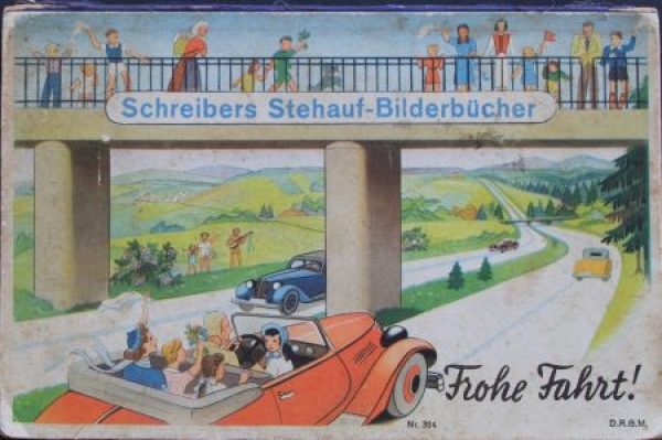 Schreiber "Frohe Fahrt" Traffichistory 1938 Stehauf-Picturebook (5323)